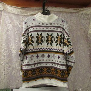 Vintage Croquet Club Womens 100% Acrylic Knit Sweater Size Medium Made in USA